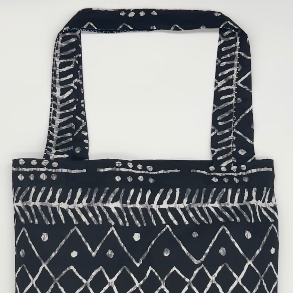 Zigzag Mudcloth · Batik Cotton Tote