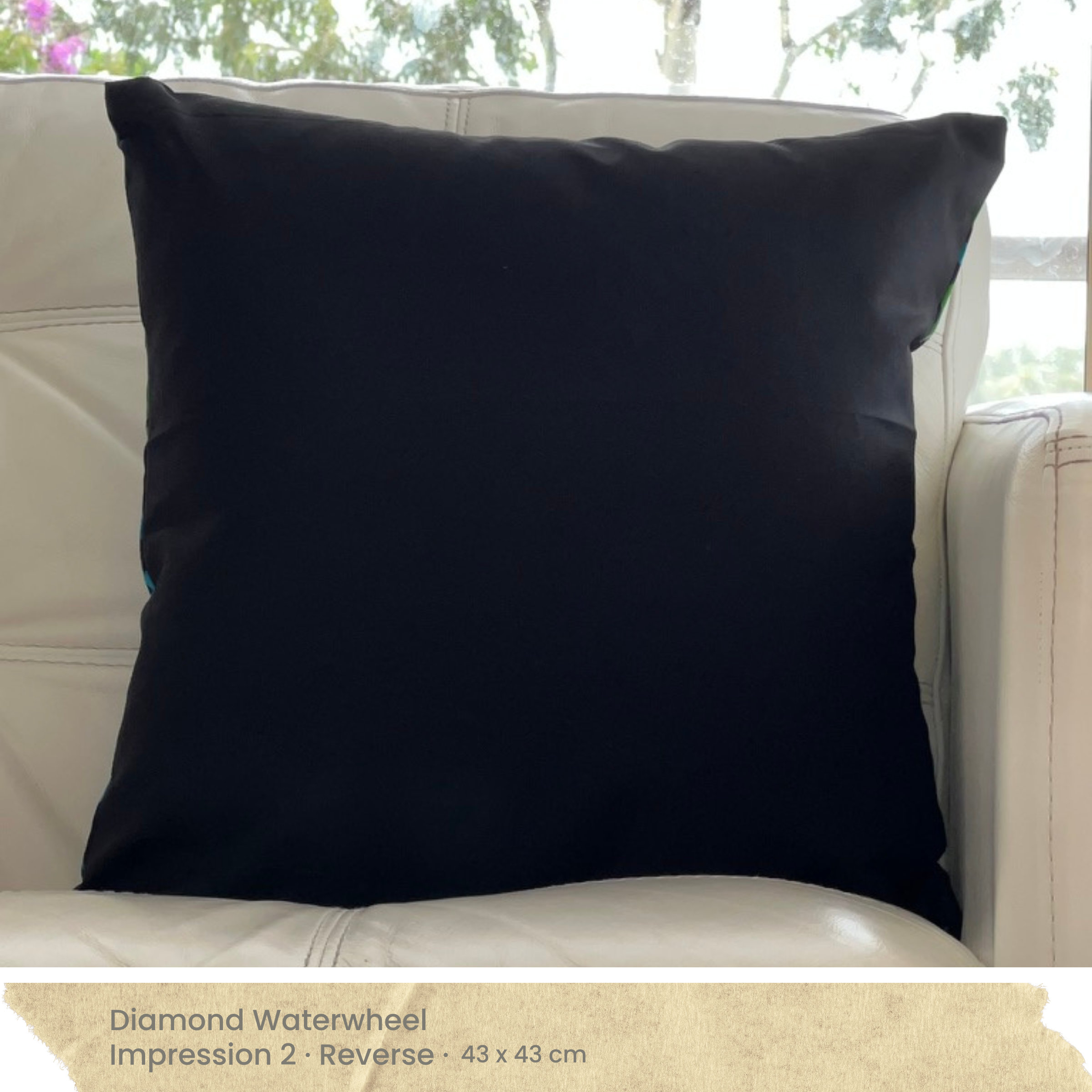 Black Cushion Cover - Reverse