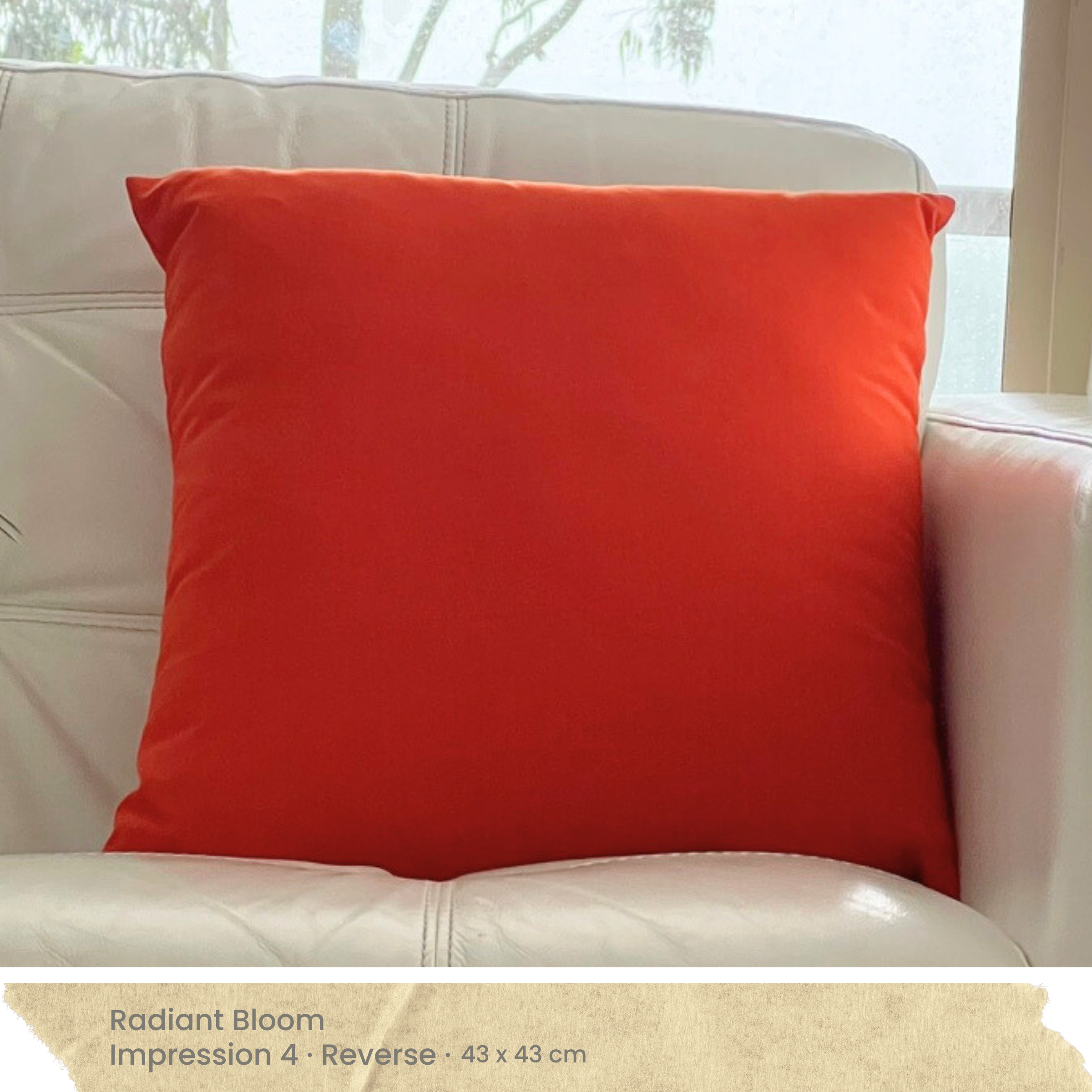 Orange Cushion Cover - Reverse